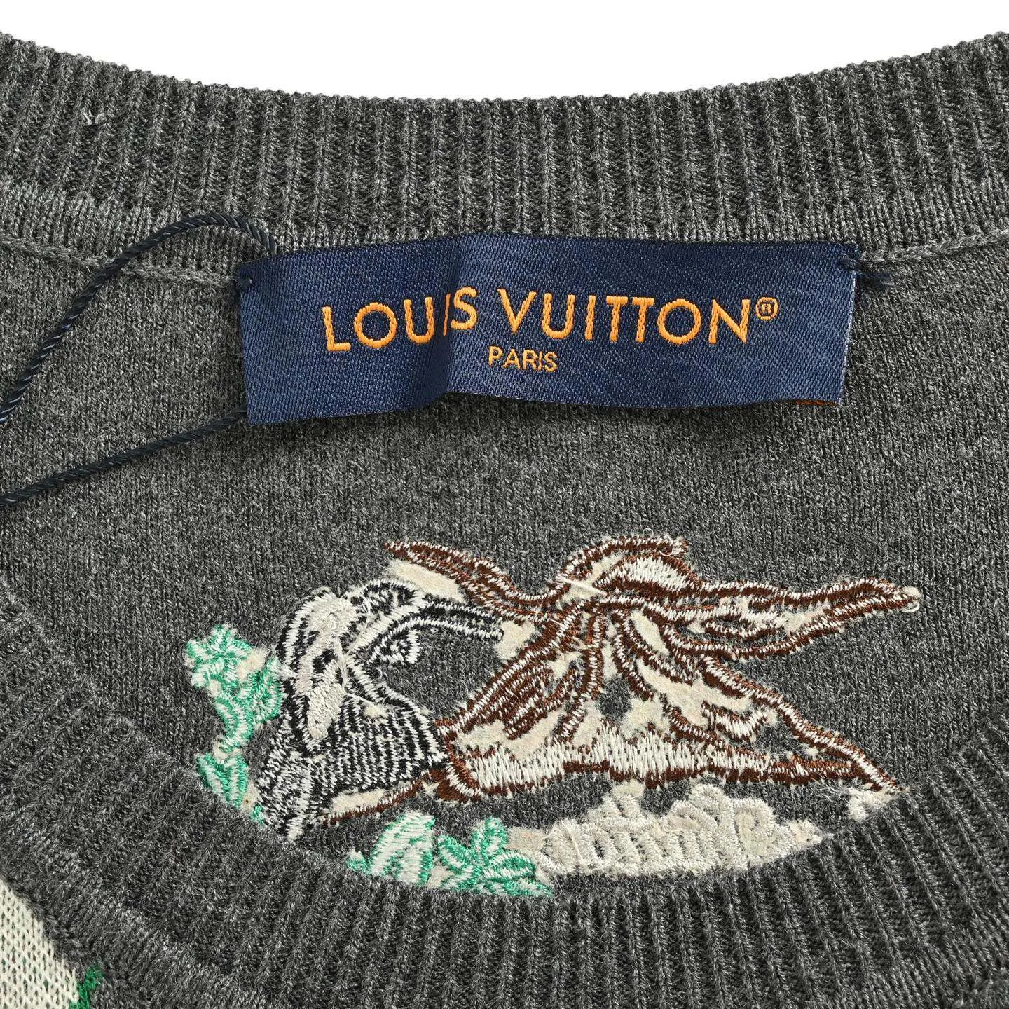 Louis Vuitton/Louis Vuitton 25Fw diamond jacquard woolen sweater